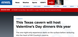 Texas Cavern Hosts Valentines Day